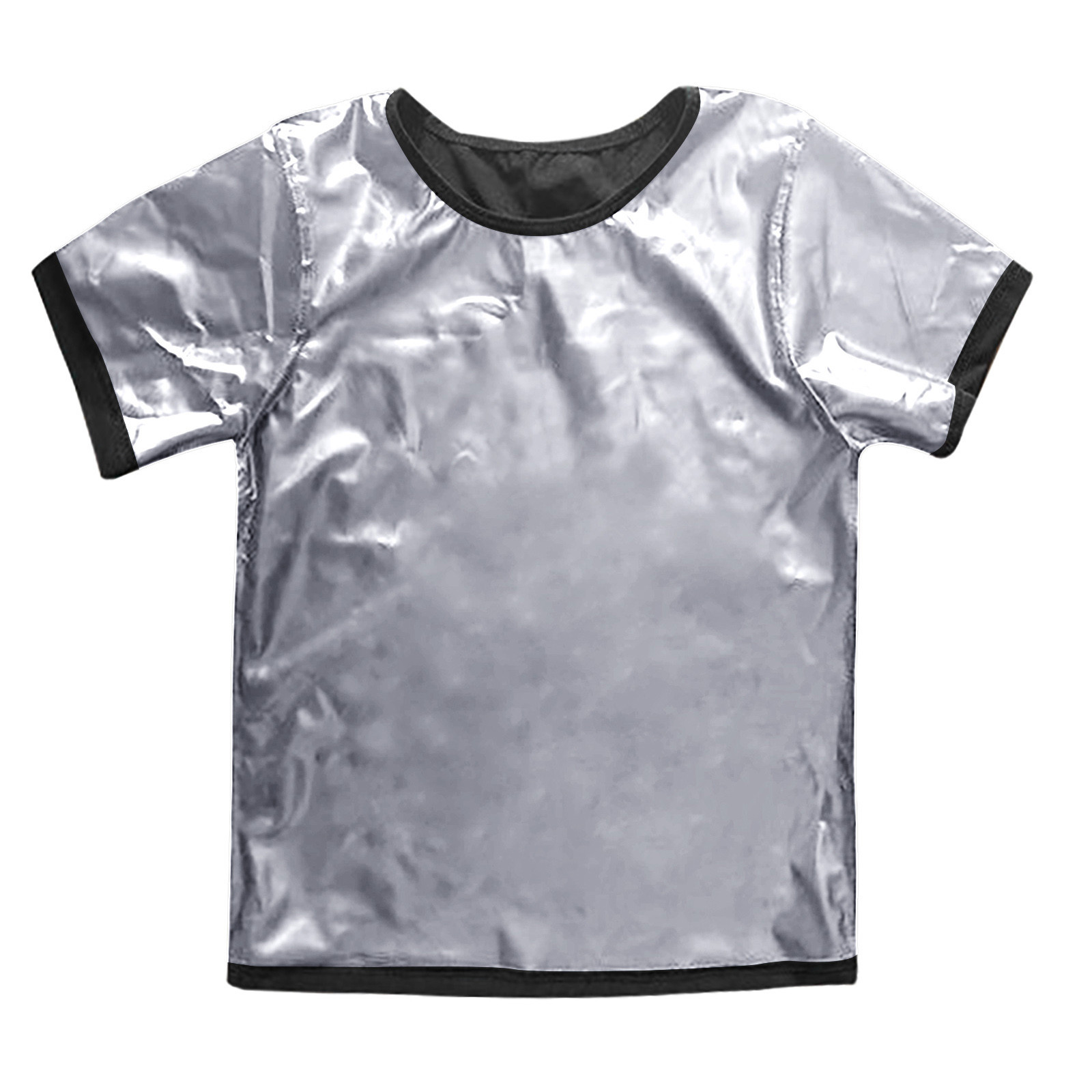 thumbnail image 2 of Camiseta de manga corta para sauna para hombre: moldea el cuerpo, poliéster, ejercicio en el gimnasio, aumenta la sudoración 5 veces, 2 of 8
